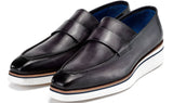 Paul Parkman Men's Smart Casual Leather Loafers in Grey