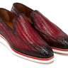 Paul Parkman Men's Smart Casual Bordeaux Woven Leather Loafers (ID#186-WN-BRD)