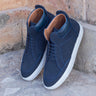 DapperFam Dante in Navy / Jeans Nubuck and Painted Calf