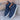 DapperFam Dante in Navy / Jeans Nubuck and Painted Calf
