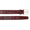 Belvedere Genuine Caiman Crocodile Belt in Dark Burgundy in Dark Burgundy 44