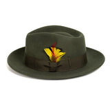 Ferrecci Crushable in Olive Green Australian Wool Fedora