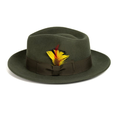 Ferrecci Crushable in Olive Green Australian Wool Fedora