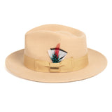 Ferrecci Crushable in Tan Australian Wool Fedora