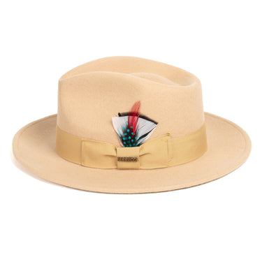 Ferrecci Crushable in Tan Australian Wool Fedora