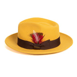 Ferrecci Crushable in Mustard Australian Wool Fedora