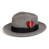 Ferrecci Crushable in Grey Melange Australian Wool Fedora