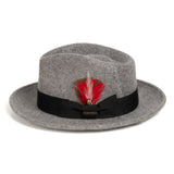 Ferrecci Crushable in Grey Melange Australian Wool Fedora