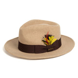 Ferrecci Crushable in Beige Melange Australian Wool Fedora