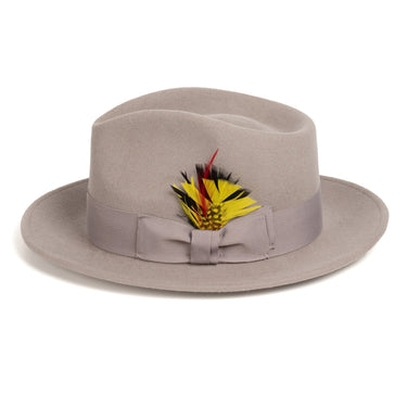 Ferrecci Crushable in Light Grey Australian Wool Fedora
