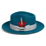 Ferrecci Crushable in Acid Blue Australian Wool Fedora