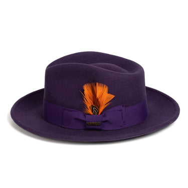Ferrecci Crushable in Purple Australian Wool Fedora