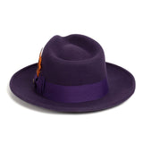 Ferrecci Crushable in Purple Australian Wool Fedora