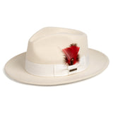 Ferrecci Crushable in Off and White Australian Wool Fedora