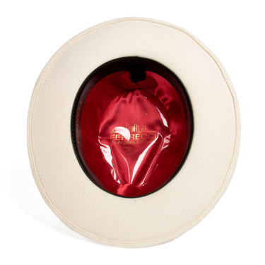 Ferrecci Crushable in White and Red Australian Wool Fedora