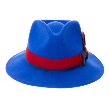 Ferrecci Grayson in Royal Blue Australian Wool Red Bottom Fedora