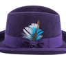 Ferrecci Godfather in Purple Australian Wool Felt Homburg