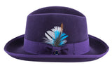 Ferrecci Godfather in Purple Australian Wool Felt Homburg