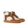 DapperFam Dante in Cognac / Ivory Box Calf and Kid Suede