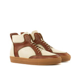 DapperFam Dante in Cognac / Ivory High Top Multi