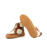DapperFam Dante in Cognac / Ivory Box Calf and Kid Suede