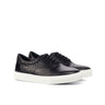 DapperFam Riccardo in Black Painted Croco