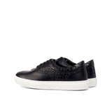 DapperFam Riccardo in Black Painted Croco