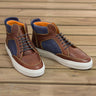 DapperFam Dante in Marine / Cognac Painted Calf and Full Grain