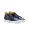 DapperFam Cassian in Navy Painted Croco