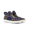 DapperFam Dante in Navy / Brown Kid Suede
