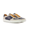 DapperFam Velari in Navy / Nude Painted Croco