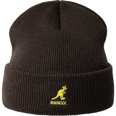Kangol Acrylic Pull On Double Branded Beanie in Peat Brown OSFM