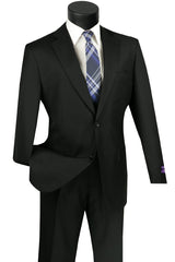 Vinci Black Regular Fit 2 Piece Suit - F-2C900