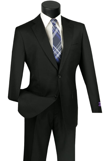 Vinci Black Regular Fit 2 Piece Suit - F-2C900
