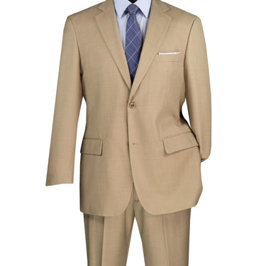 Vinci Beige Regular Fit 2 Piece Suit - 2LK-1