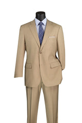 Vinci 2 Piece Regular Fit Suit in Beige - 2LK-1