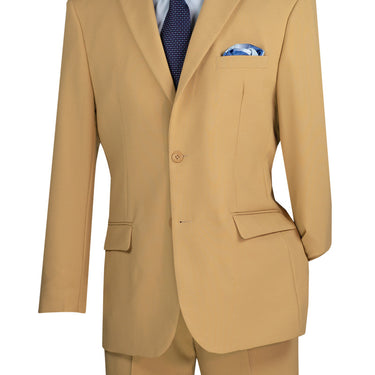 Vinci Khaki Regular Fit 2 Piece Suit - 2PP