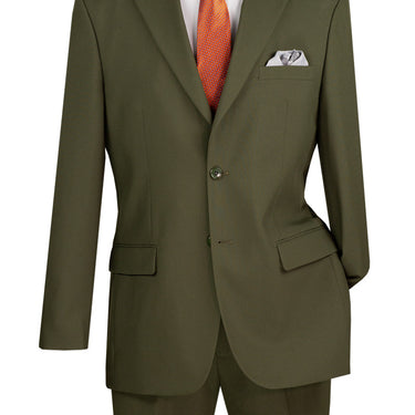 Vinci Olive Regular Fit 2 Piece Suit - 2PP