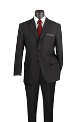 Vinci Black Regular Fit 2 Piece Suit - 2PP