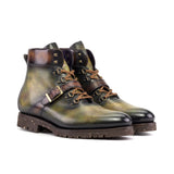 DapperFam Everest in Fire / Green Hiking Boot