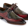 Paul Parkman Men's Hand-Welted Leather Derby Shoes in Green & Brown in ----- #color_ -----