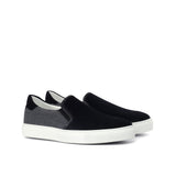 DapperFam Versado in Light Grey / Black Slip On