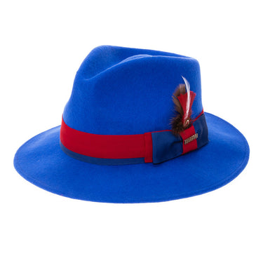 Ferrecci Grayson in Royal Blue Australian Wool Red Bottom Fedora