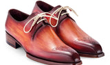 Paul Parkman Men's Goodyear Welted Derby Shoes in Reddish Brown