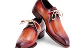 Paul Parkman Men's Goodyear Welted Derby Shoes in Reddish Brown