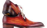 Paul Parkman Men's Goodyear Welted Derby Shoes in Reddish Brown