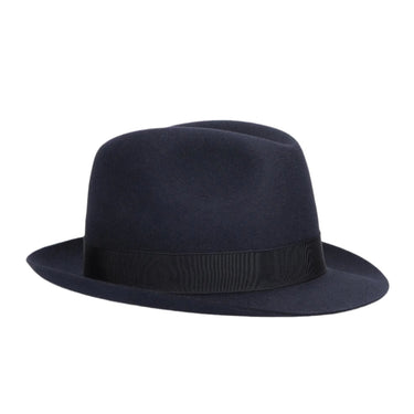 Borsalino Damiano Marengo in Blueberry Felt Fedora Made in Italy