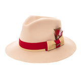 Ferrecci Grayson in Red Australian Wool Red Bottom Fedora