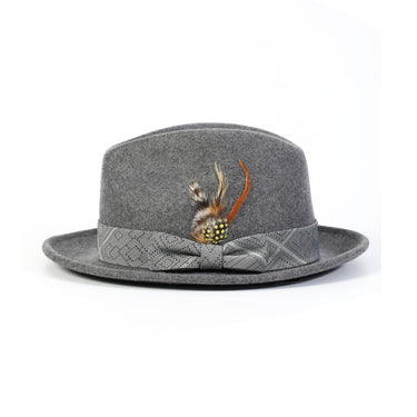 Montique Nighthawk Pinch Front Wool Fedora