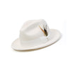 Montique Legacy Pinch Front Wool Fedora in White